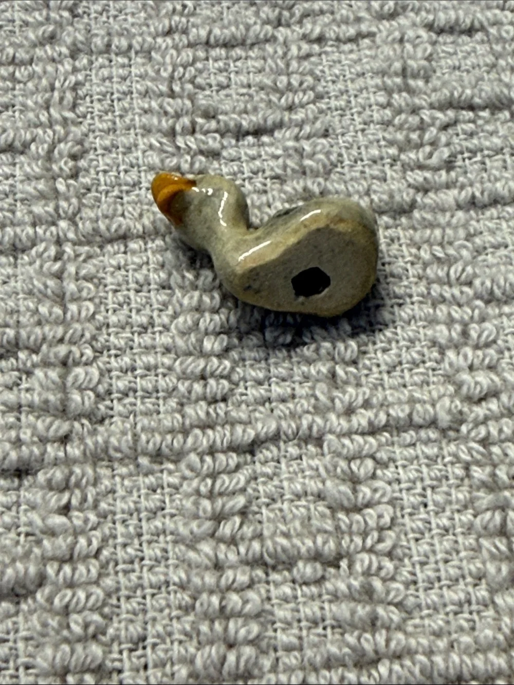 Vintage Hagen Renaker miniature Gray Ceramic Duck Figurine
